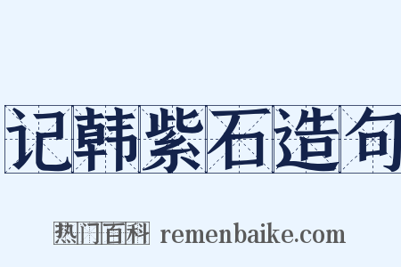 记韩紫石造句是什么意思的图片